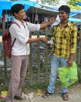 Pastor Satyasheel met Radhak while out sharing the love of Christ.