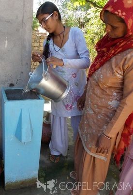 Clean water through BioSand water filters