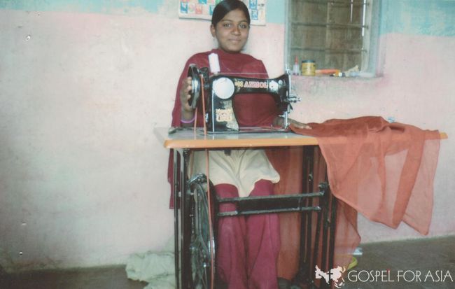 Daughter recieves Sewing Machine to better her life