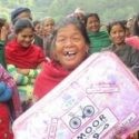 Earthquake Victims Receive Warm Blankets in Time for Winter