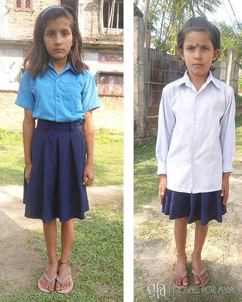 these two orphan girls now have a future thanks to the bridge of hope program