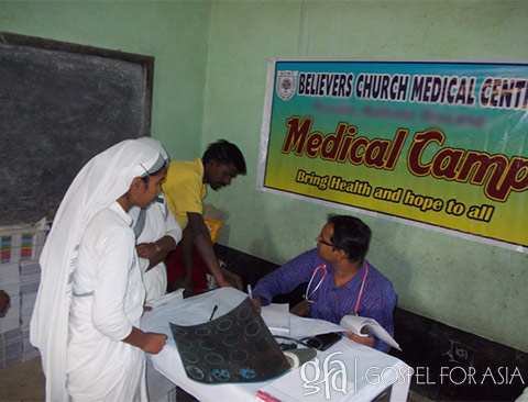 medical camp being held