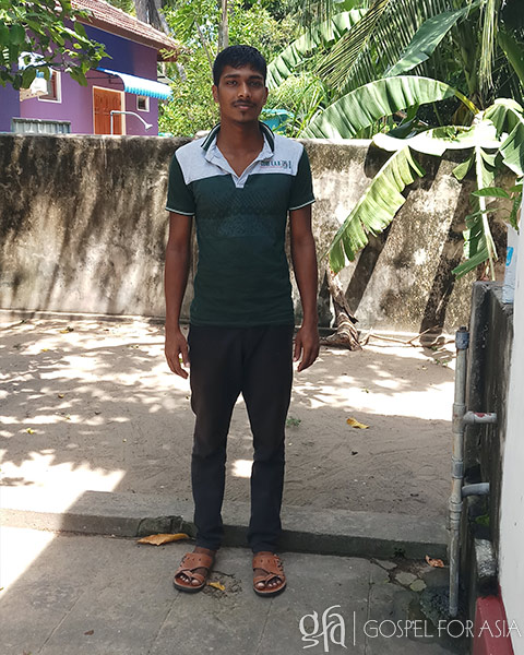 Gayesh stands after being healed